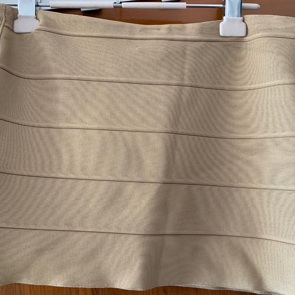 Haute Hippie Gold Mini Bandage skirt